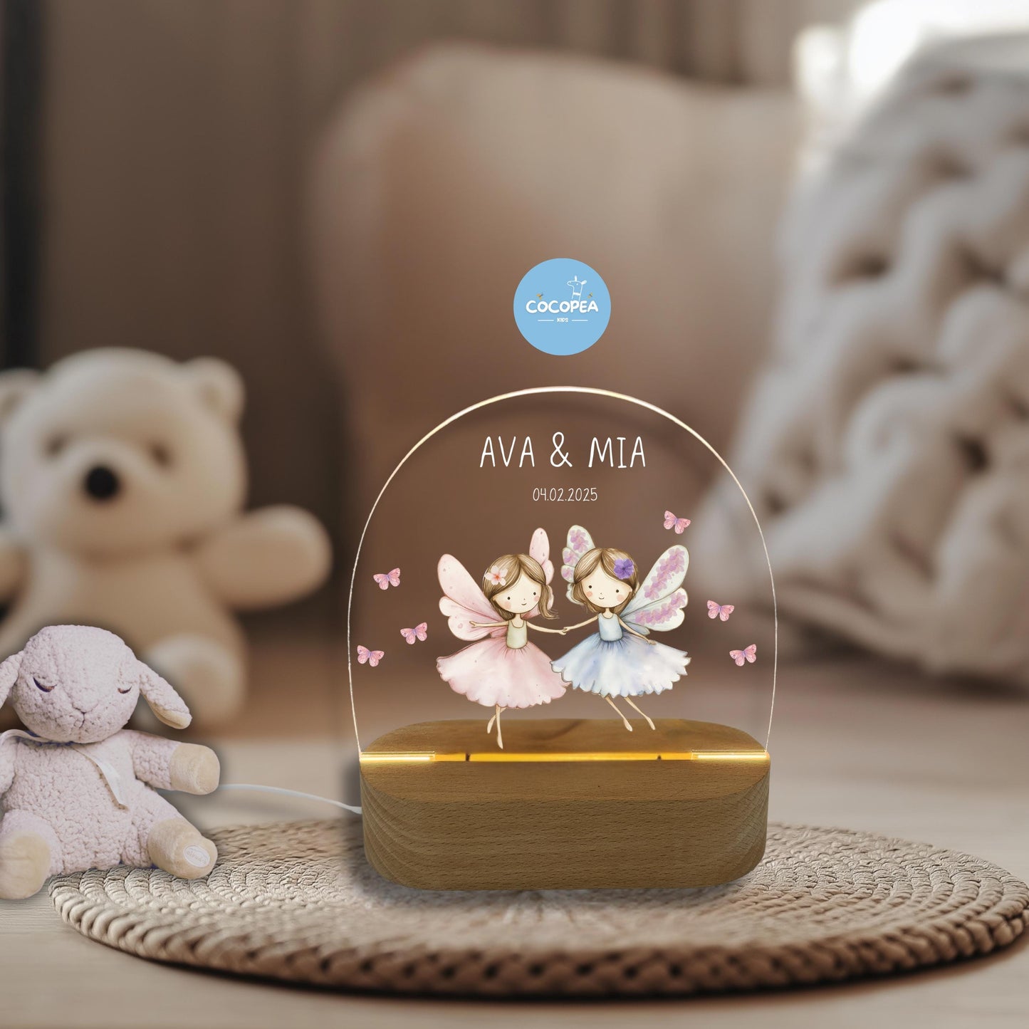 Nachtlicht Zwillinge Edition: Fairy Butterfly