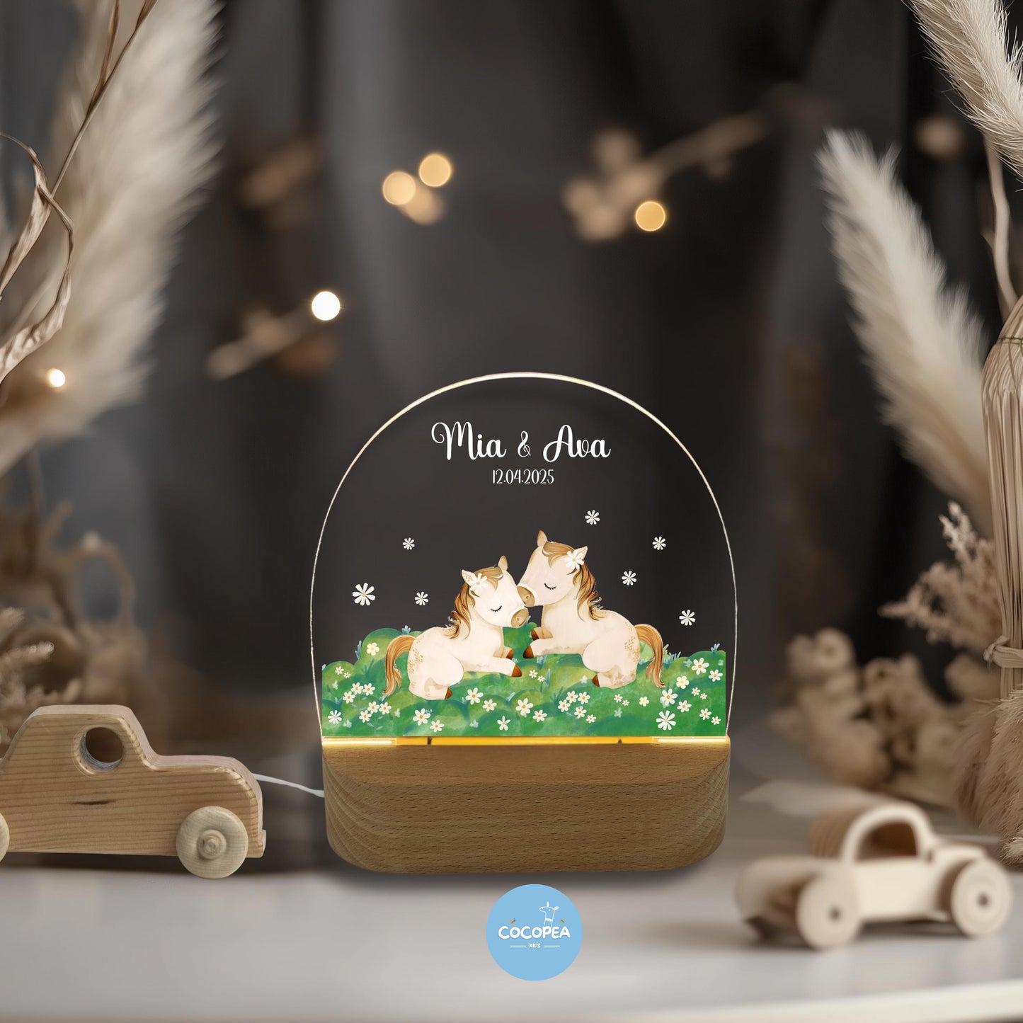 Nachtlicht Zwillinge Edition: Little Twin Horses