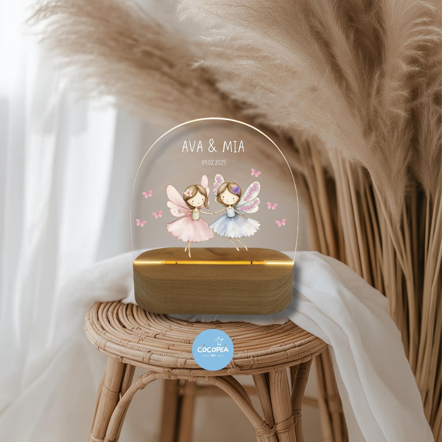 Nachtlicht Zwillinge Edition: Fairy Butterfly