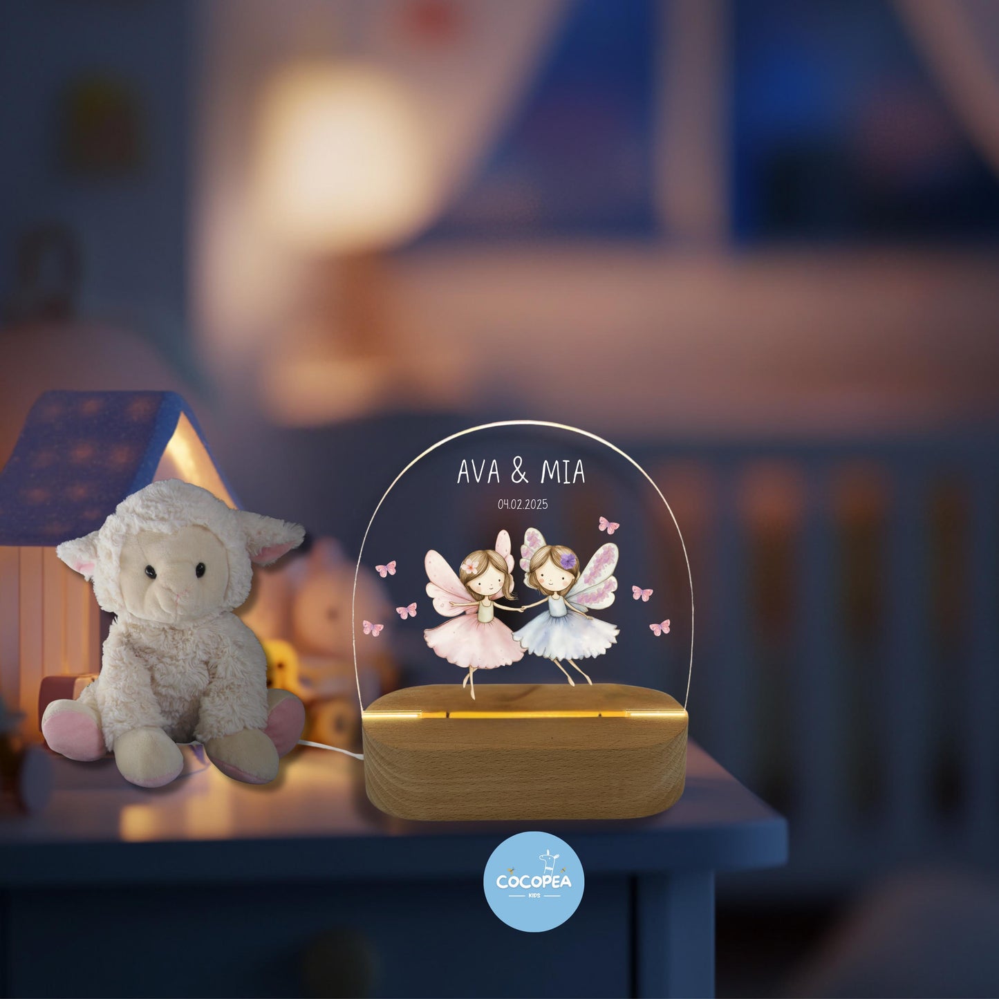 Nachtlicht Zwillinge Edition: Fairy Butterfly