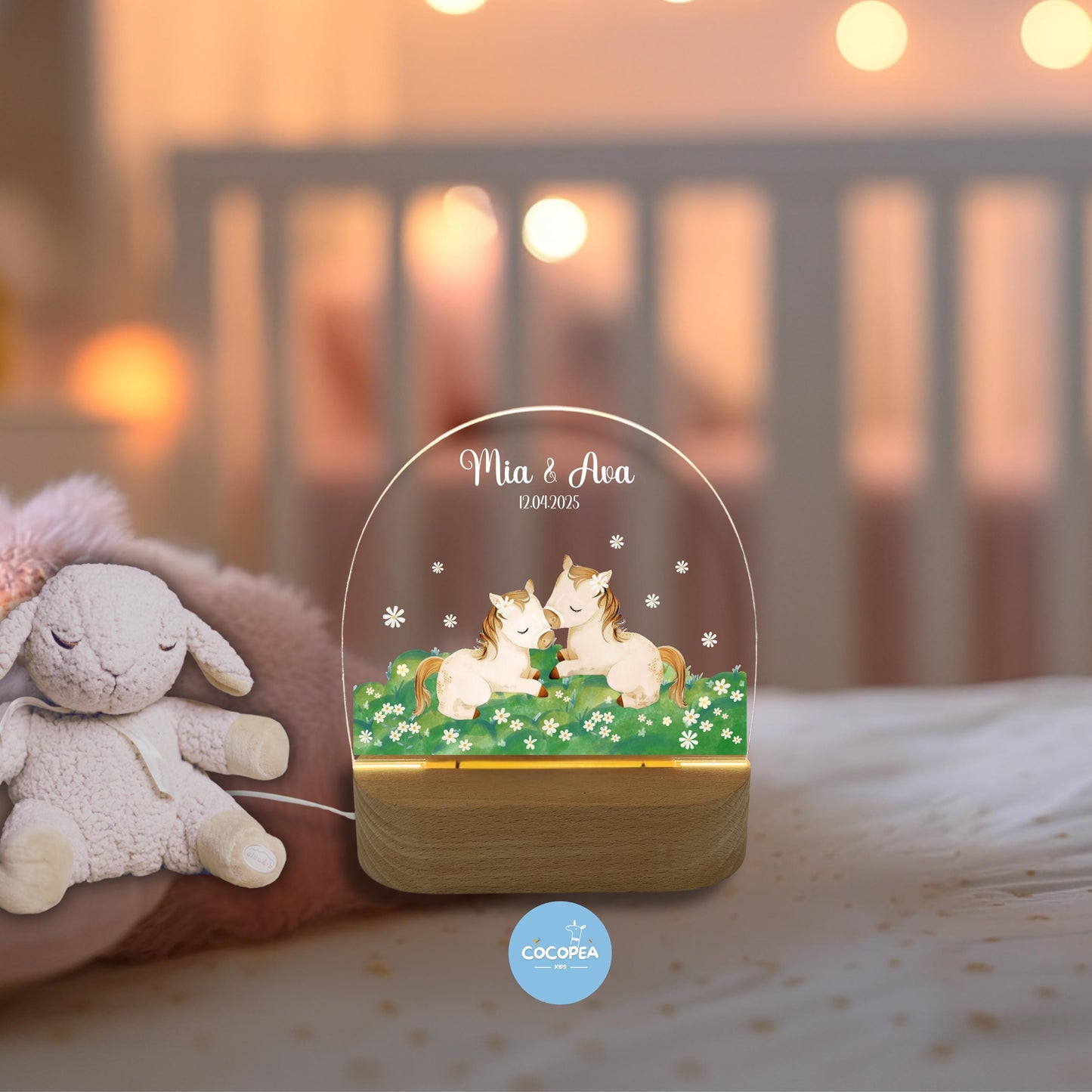 Nachtlicht Zwillinge Edition: Little Twin Horses