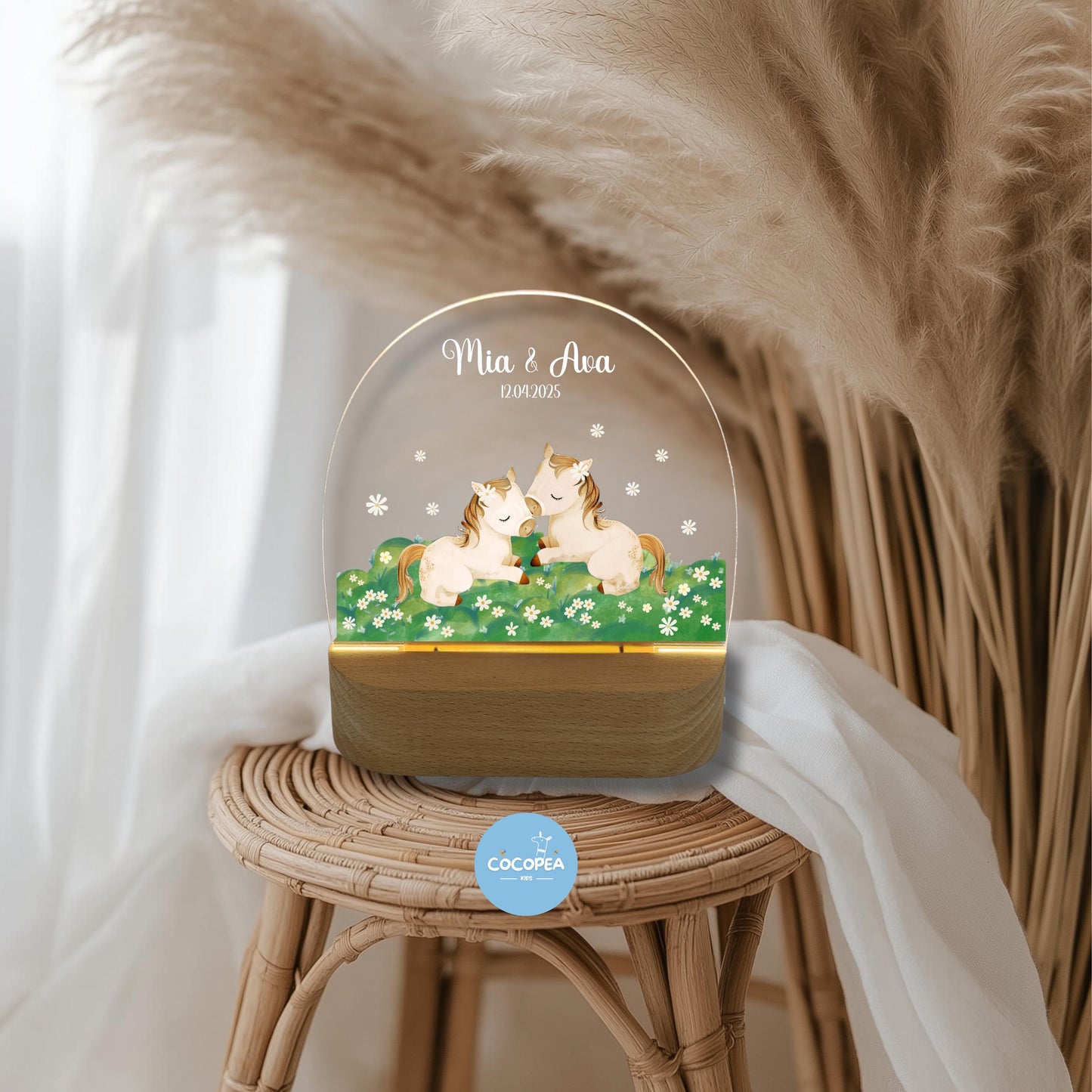 Nachtlicht Zwillinge Edition: Little Twin Horses