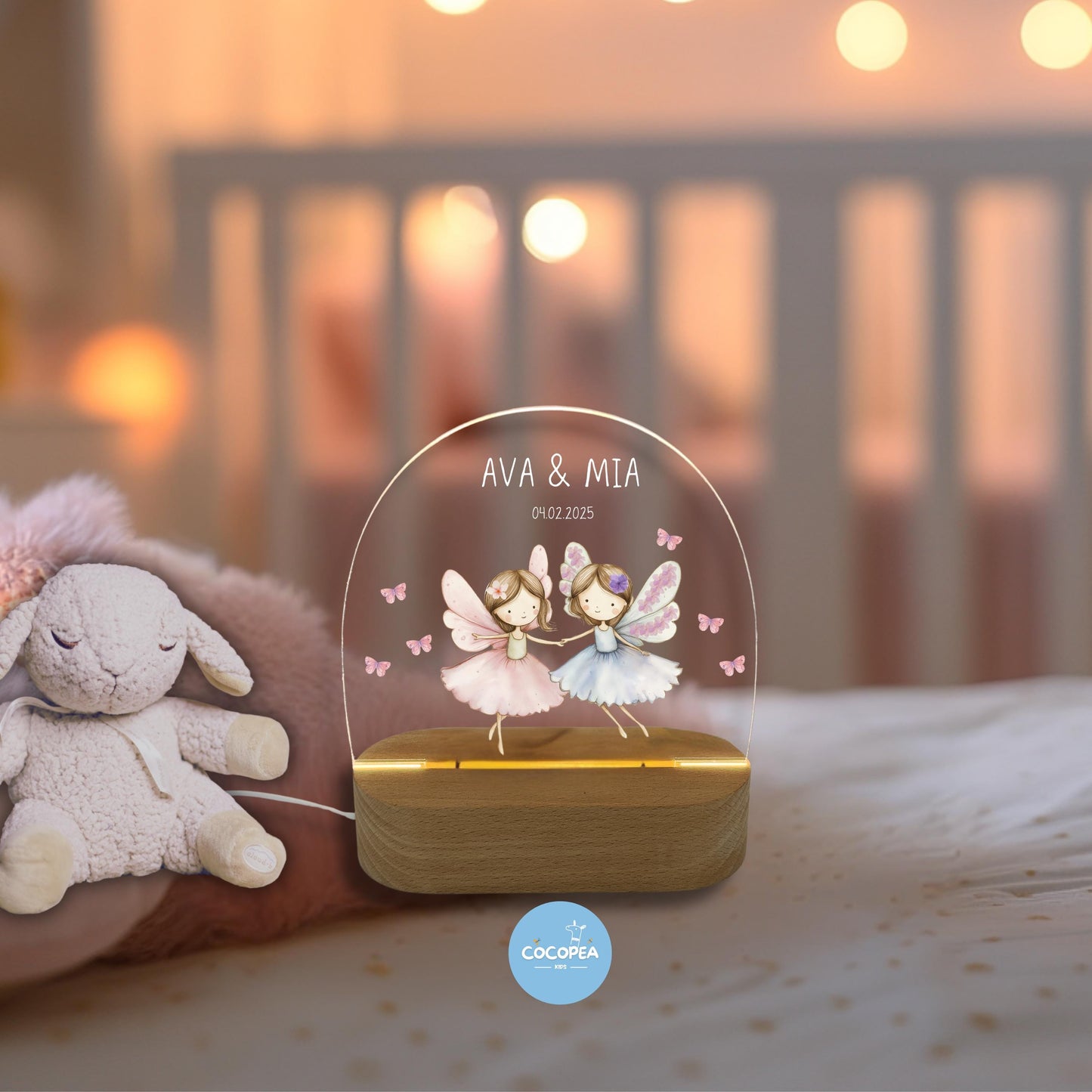 Nachtlicht Zwillinge Edition: Fairy Butterfly