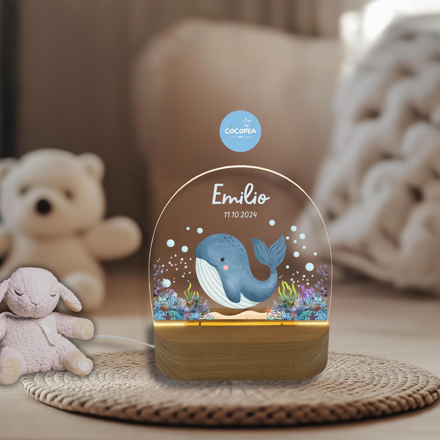 Nachtlicht Unterwasserwelt Wal