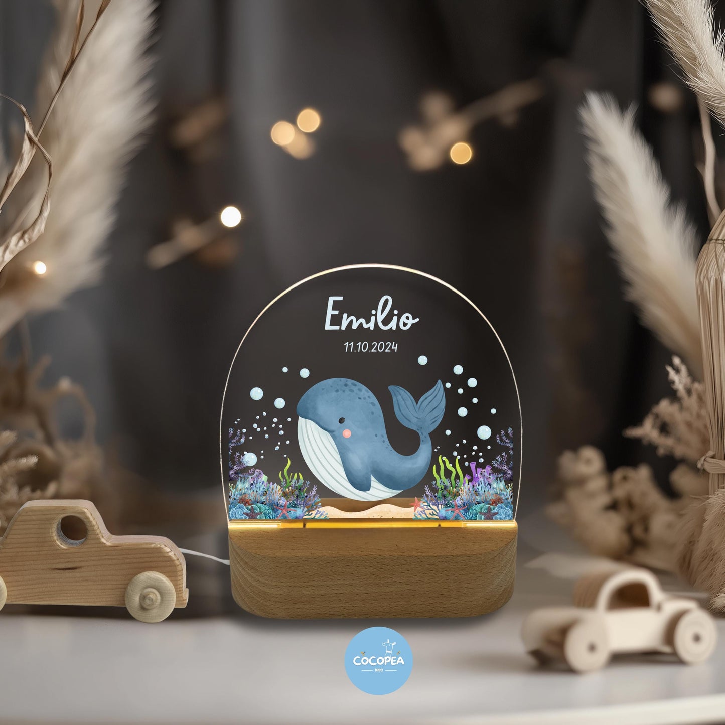 Nachtlicht Unterwasserwelt Wal