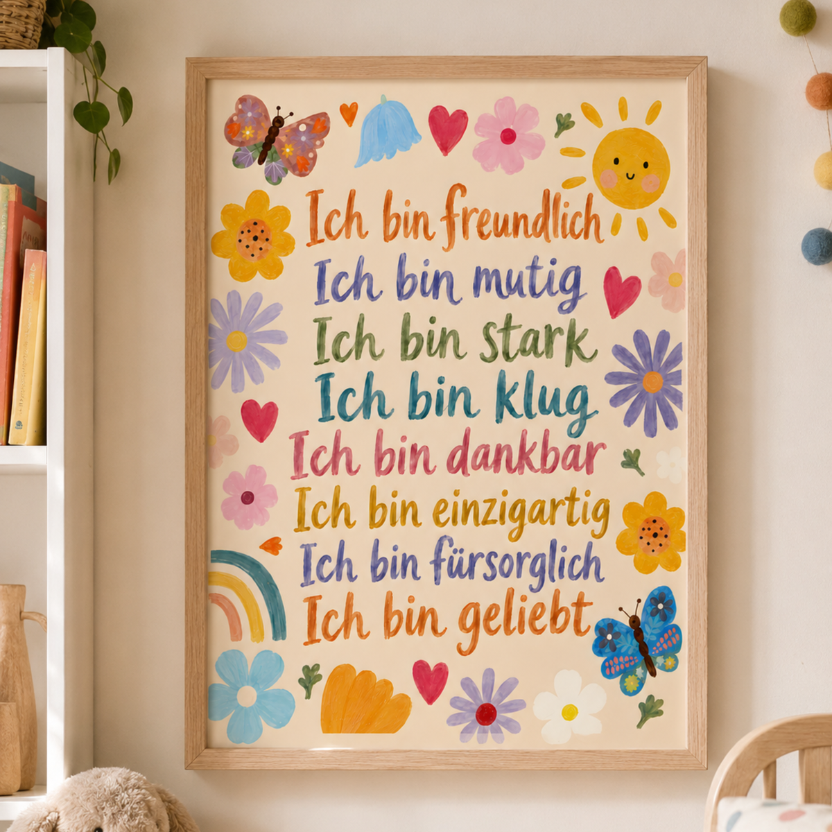 Affirmation poster Kinderzimmer Wandgestaltung Kinder
