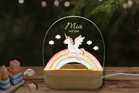 Nachtlicht Regenbogen Einhorn