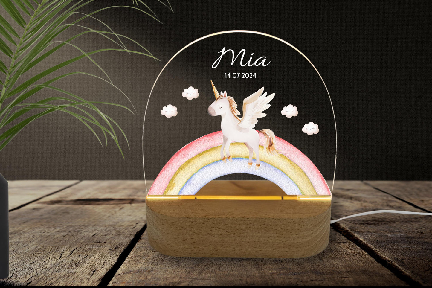 Nachtlicht Regenbogen Einhorn