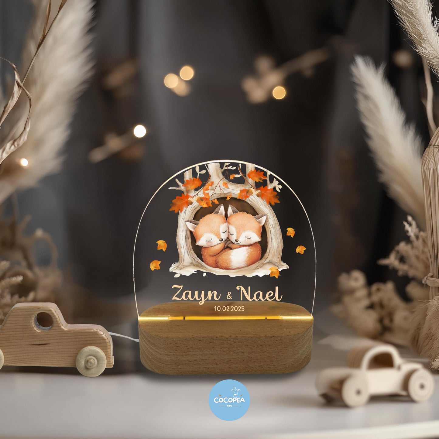 Nachtlicht Zwillinge Edition: Cozy Fox Dreams