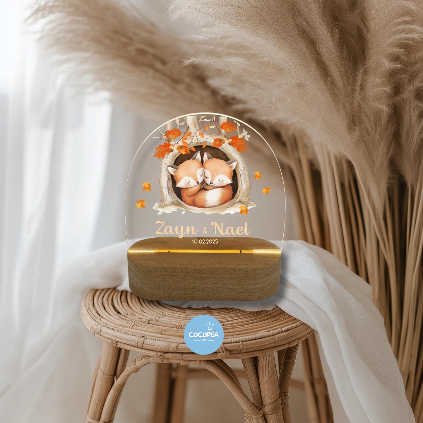 Nachtlicht Zwillinge Edition: Cozy Fox Dreams